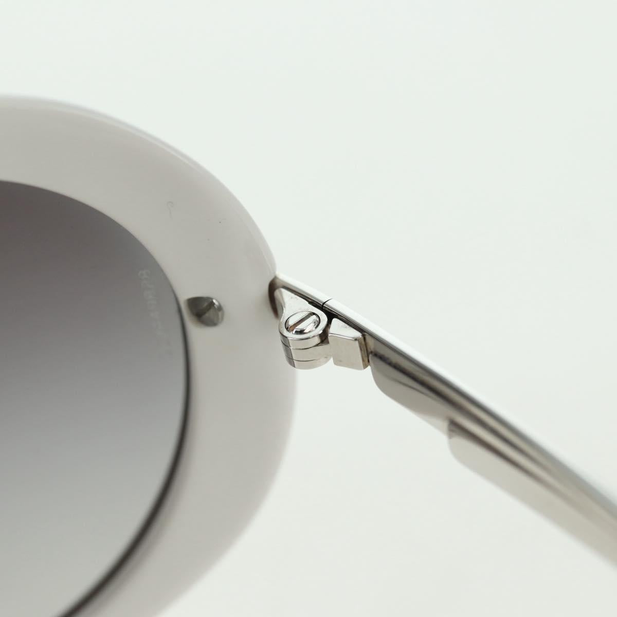 CHANEL COCO Mark Sunglasses plastic White CC Auth 178794M