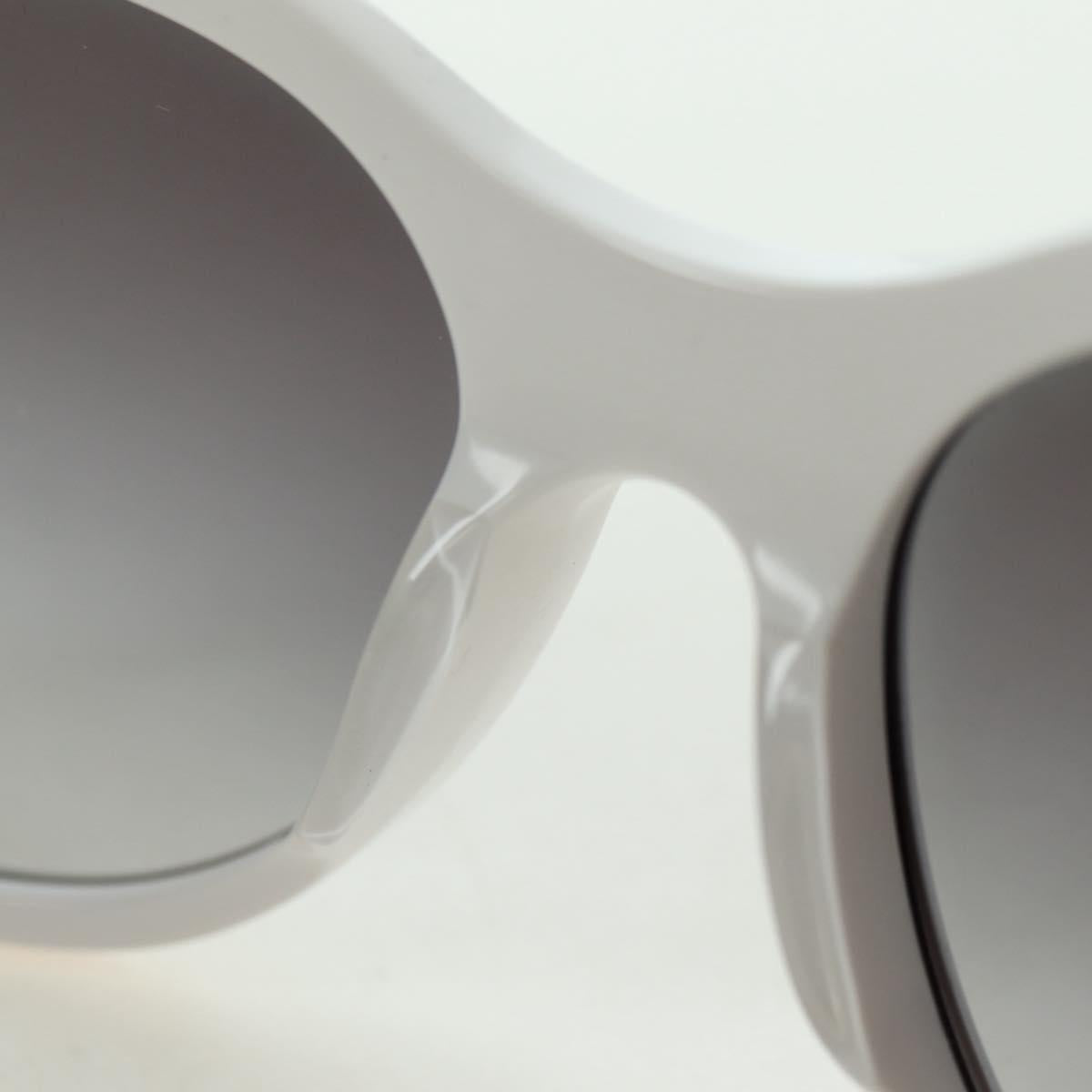CHANEL COCO Mark Sunglasses plastic White CC Auth 178794M