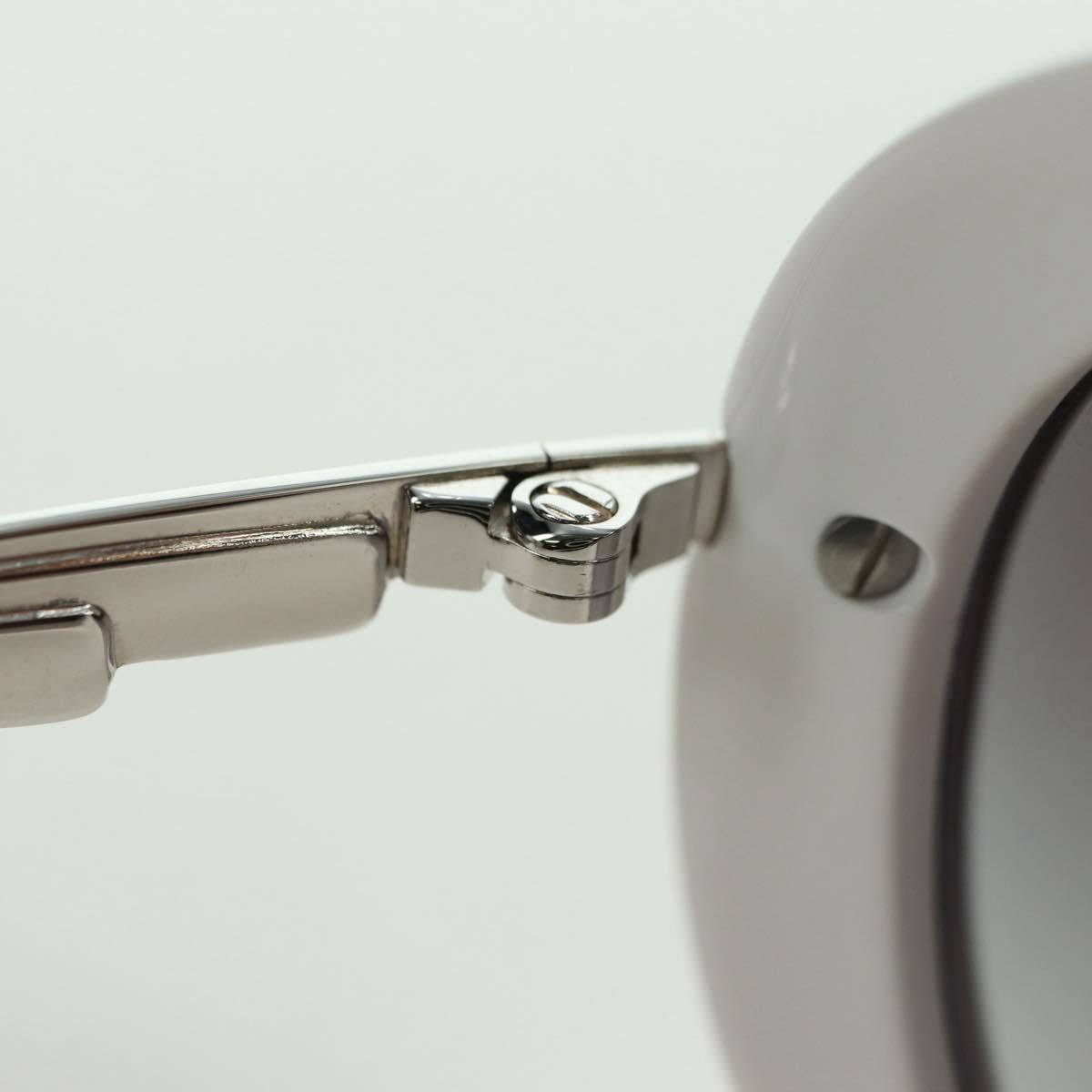 CHANEL COCO Mark Sunglasses plastic White CC Auth 178794M