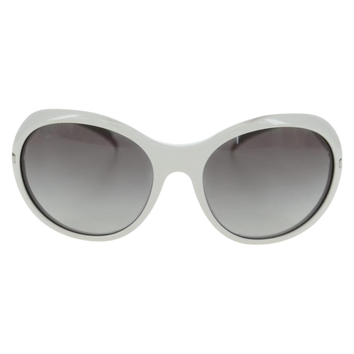 CHANEL COCO Mark Sunglasses plastic White CC Auth 178794M