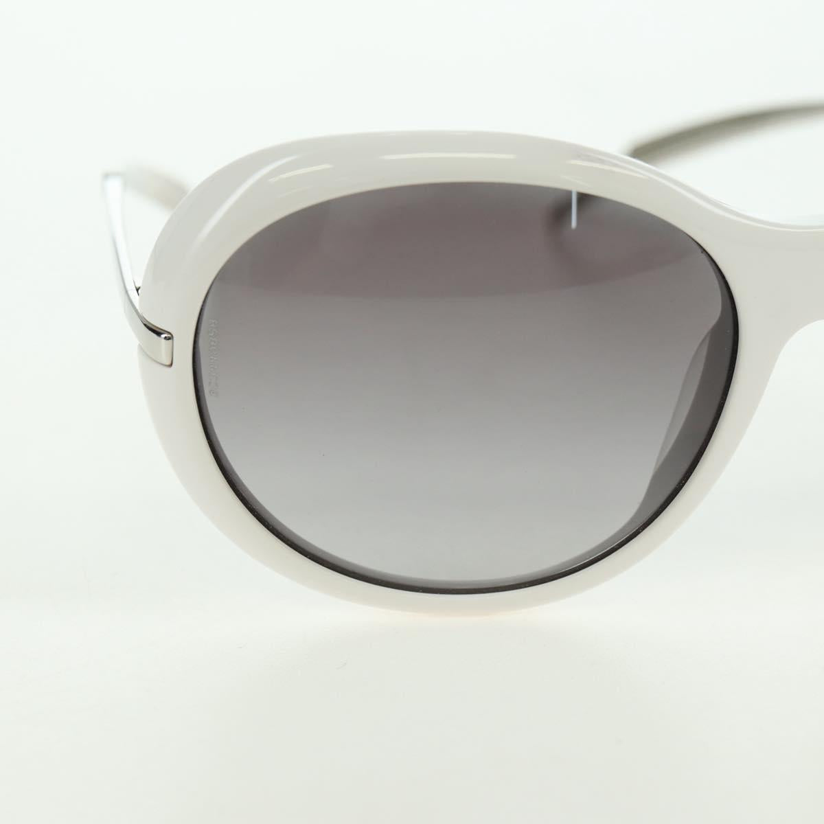 CHANEL COCO Mark Sunglasses plastic White CC Auth 178794M