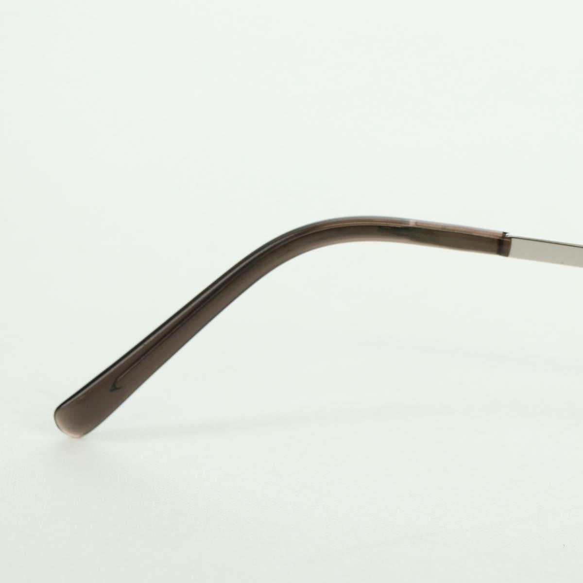 CHANEL COCO Mark Sunglasses metal Silver CC Auth 178795V