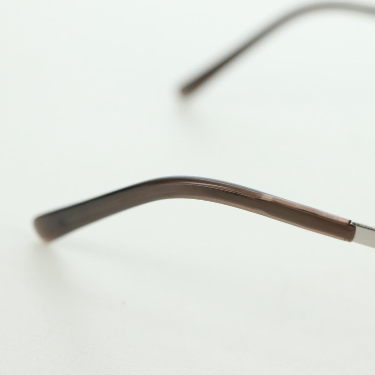 CHANEL COCO Mark Sunglasses metal Silver CC Auth 178795V