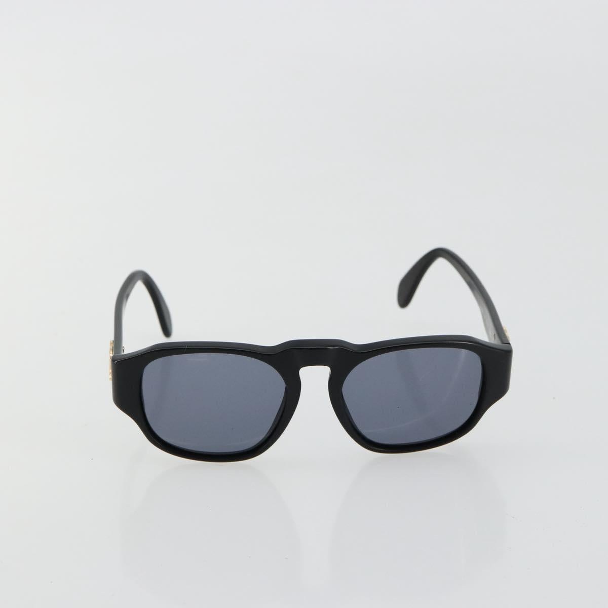 CHANEL COCO Mark Sunglasses plastic Black CC Auth 178797