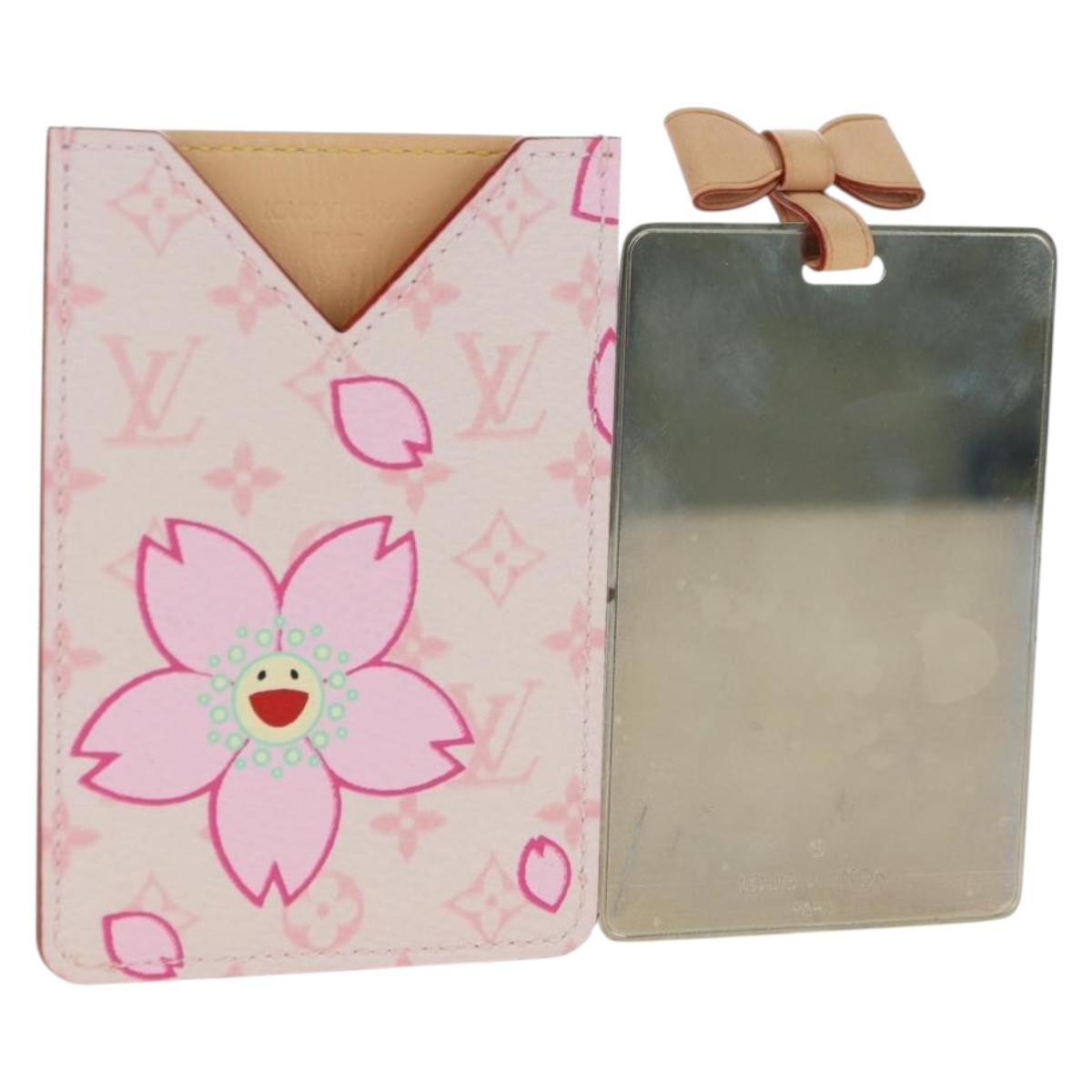 LOUIS VUITTON Monogram Cherry Blossom Etui Mirror Pink M92019 LV Auth 178799SAV