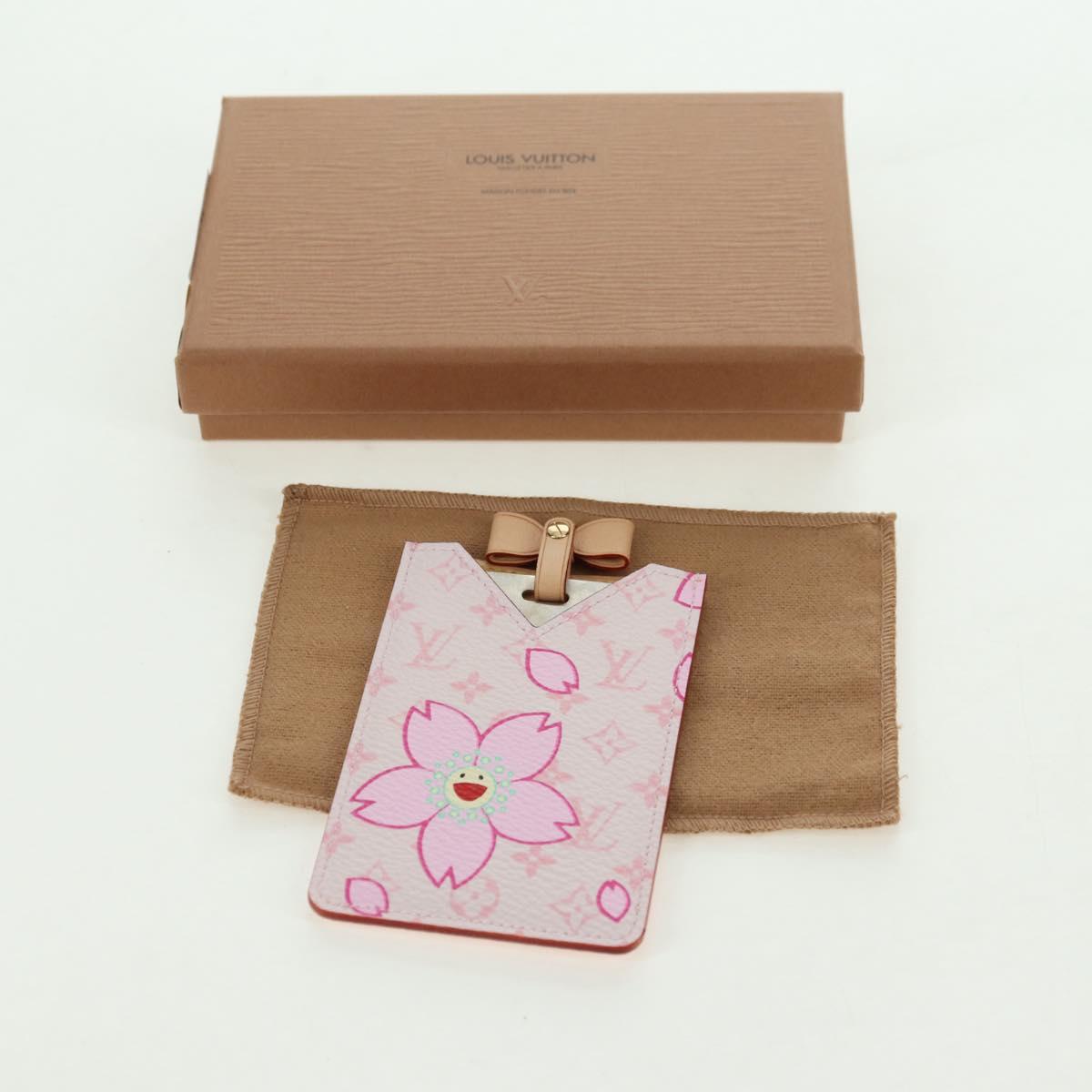 LOUIS VUITTON Monogram Cherry Blossom Etui Mirror Pink M92019 LV Auth 178799SAV