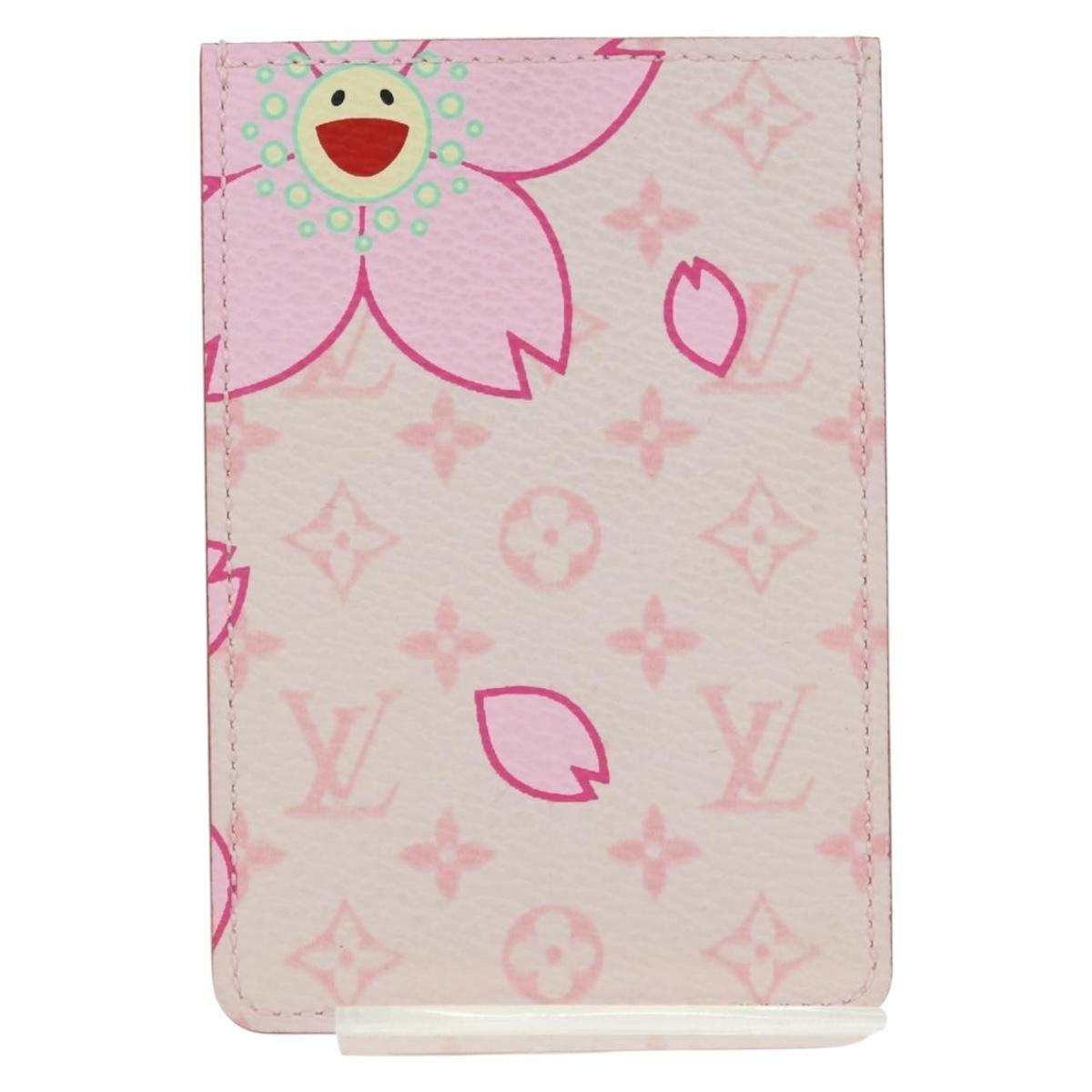 LOUIS VUITTON Monogram Cherry Blossom Etui Mirror Pink M92019 LV Auth 178799SAV