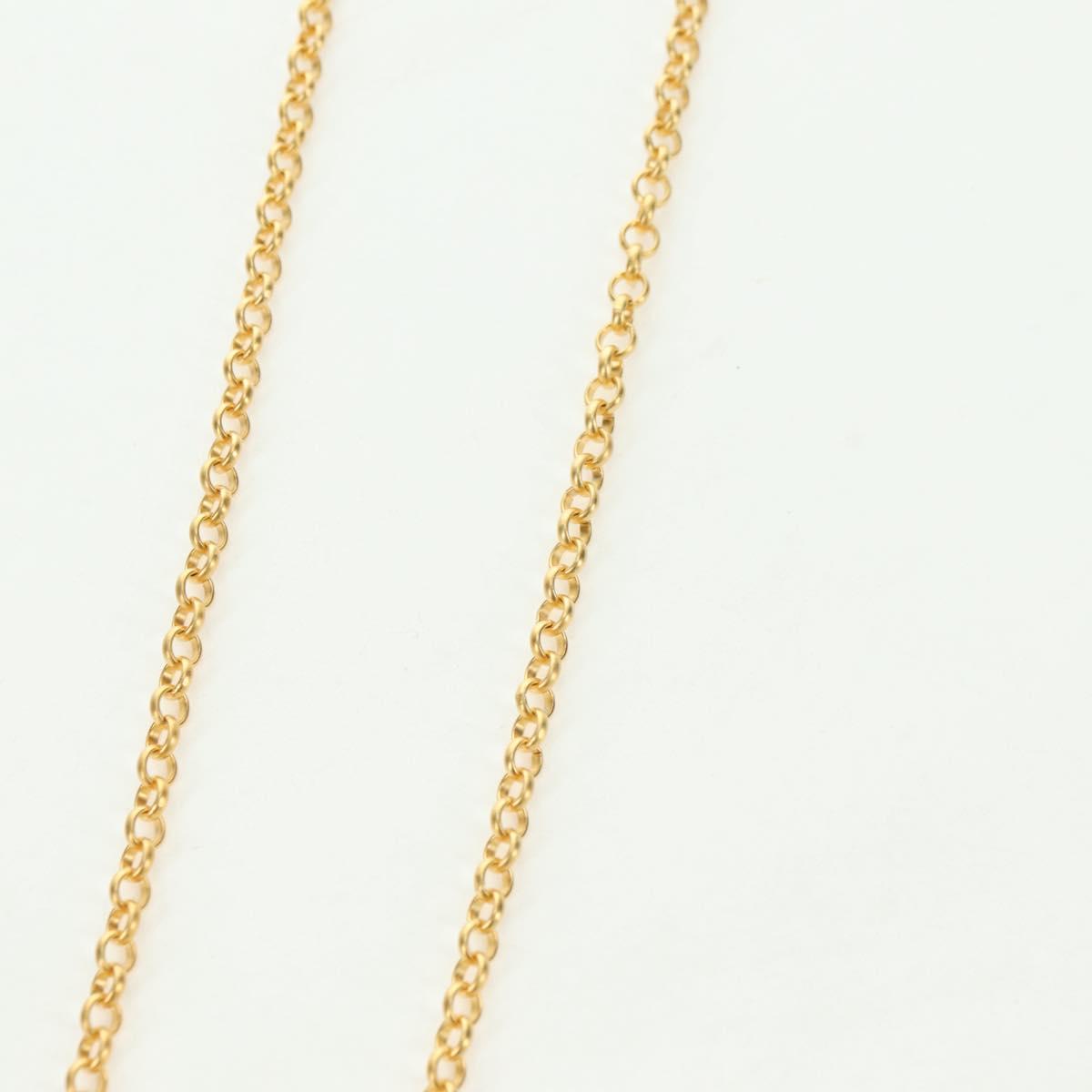 CHANEL Perfume Necklace metal Gold CC Auth 178803M