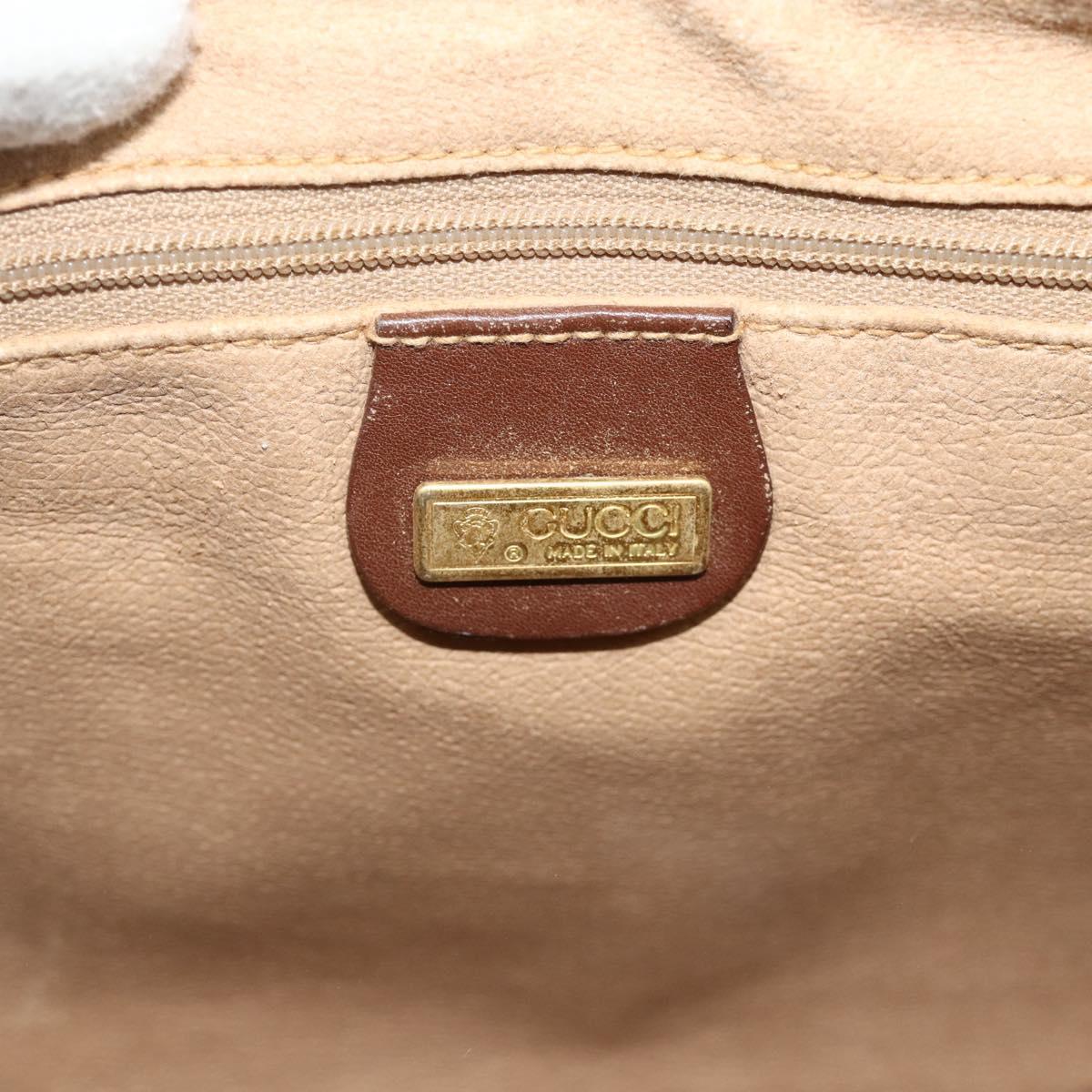 GUCCI GG Canvas Hand Bag Coated Canvas Brown Gold 002 58 0159 Auth 178806
