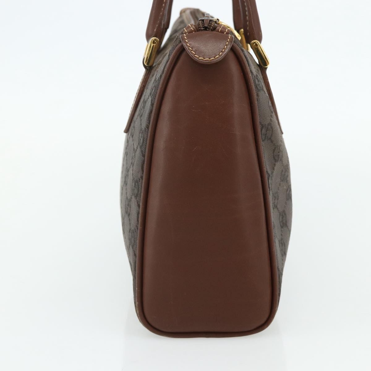 GUCCI GG Canvas Hand Bag Coated Canvas Brown Gold 002 58 0159 Auth 178806