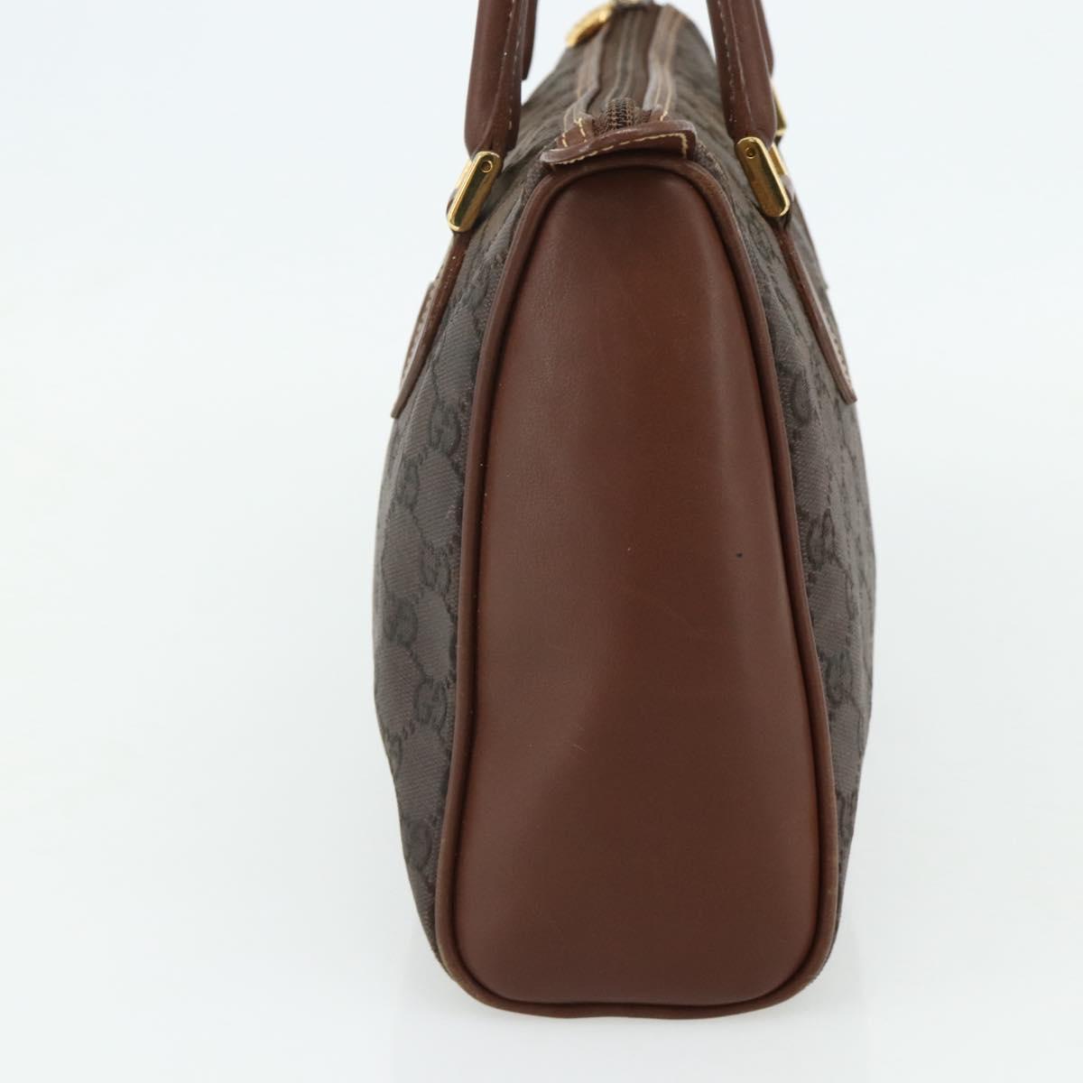 GUCCI GG Canvas Hand Bag Coated Canvas Brown Gold 002 58 0159 Auth 178806