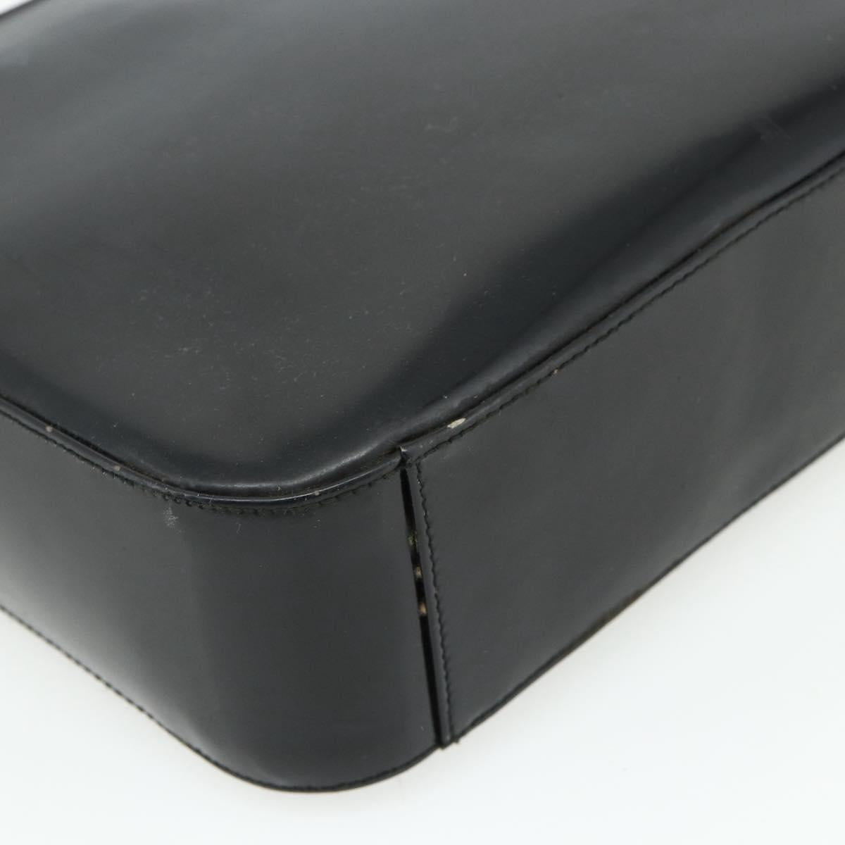 GUCCI Soho Shoulder Bag Patent Leather Black Silver 000 1013 0506 Auth 178814