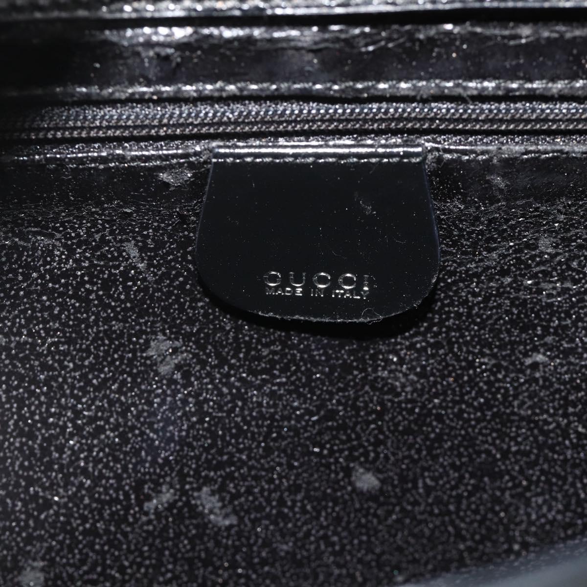 GUCCI Soho Shoulder Bag Patent Leather Black Silver 000 1013 0506 Auth 178814