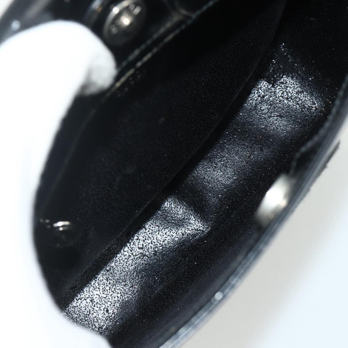 GUCCI Soho Shoulder Bag Patent Leather Black Silver 000 1013 0506 Auth 178814