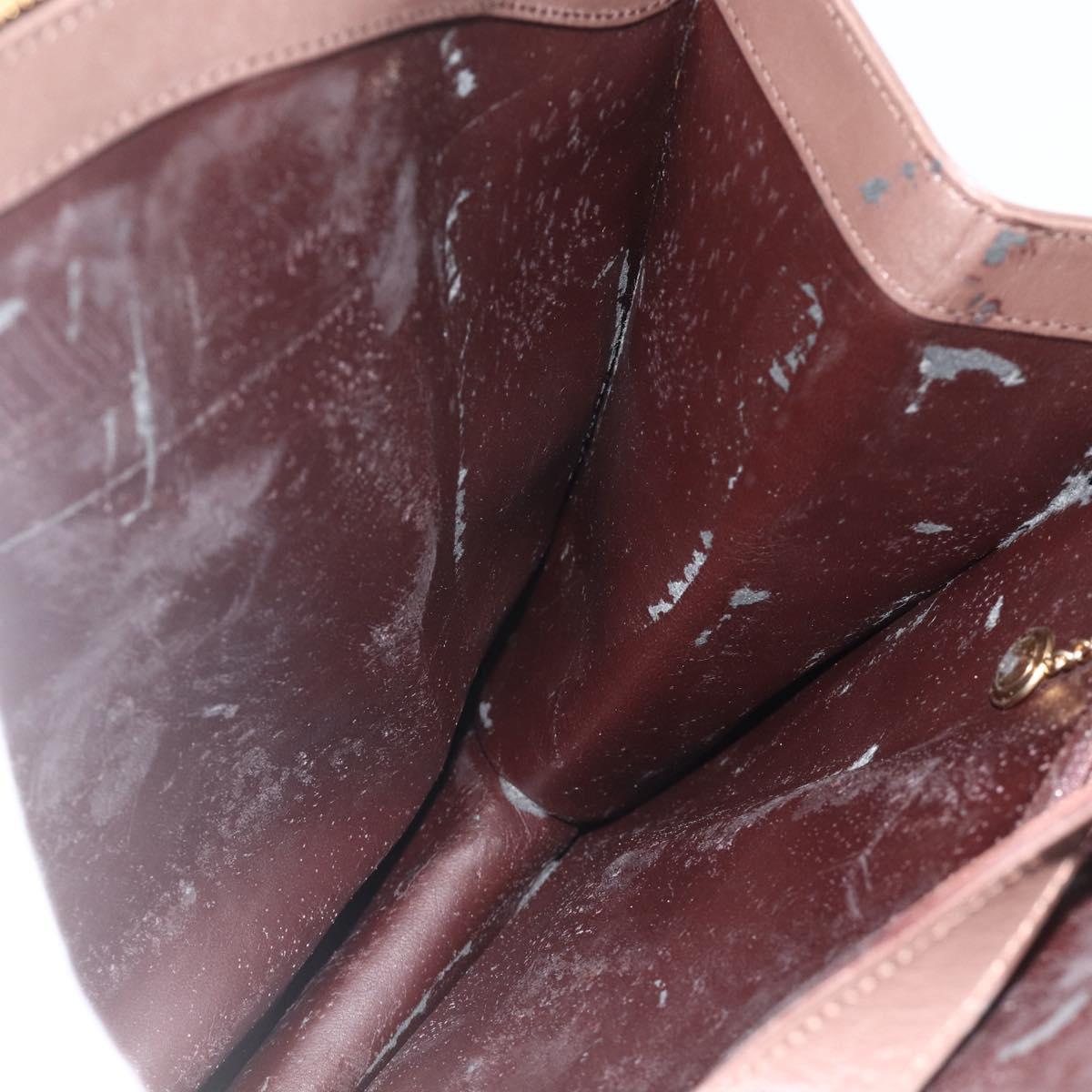 GUCCI Hand Bag Leather Brown Gold 000 1998 0570 Auth 178815