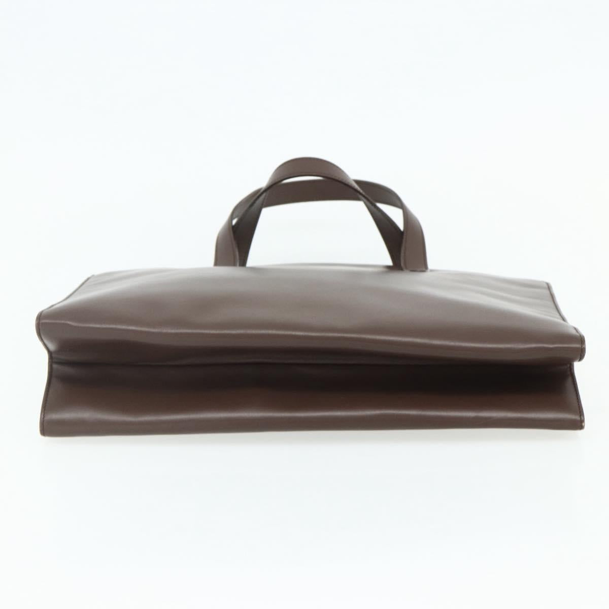 GUCCI Hand Bag Leather Brown Gold 000 1998 0570 Auth 178815