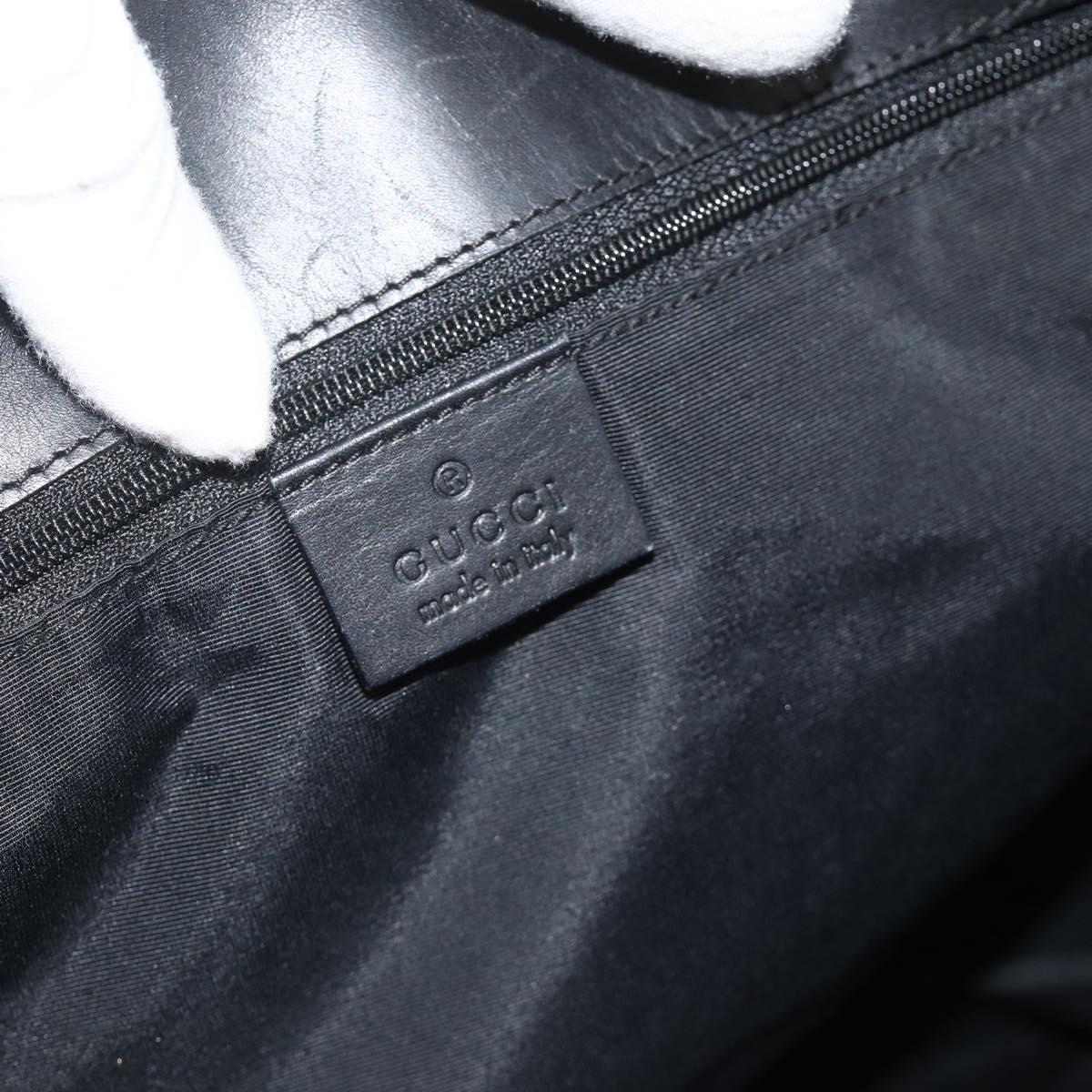 GUCCI GG Canvas Tote Bag Black Silver 31243 Auth 178818