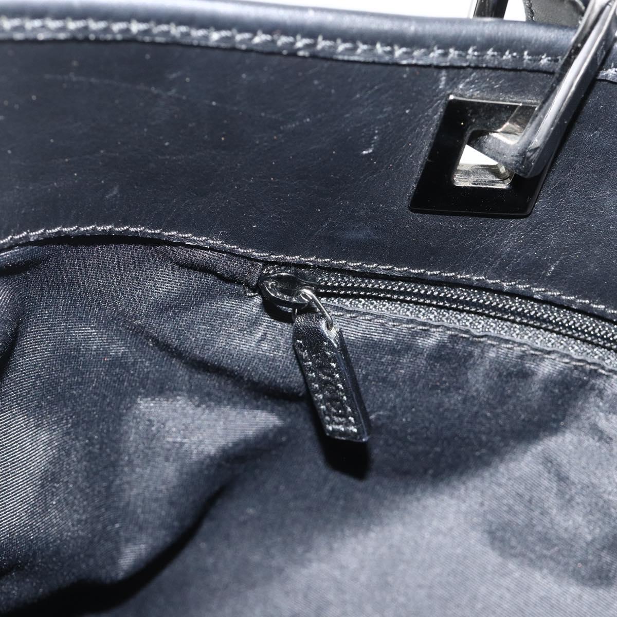 GUCCI GG Canvas Tote Bag Black Silver 31243 Auth 178818