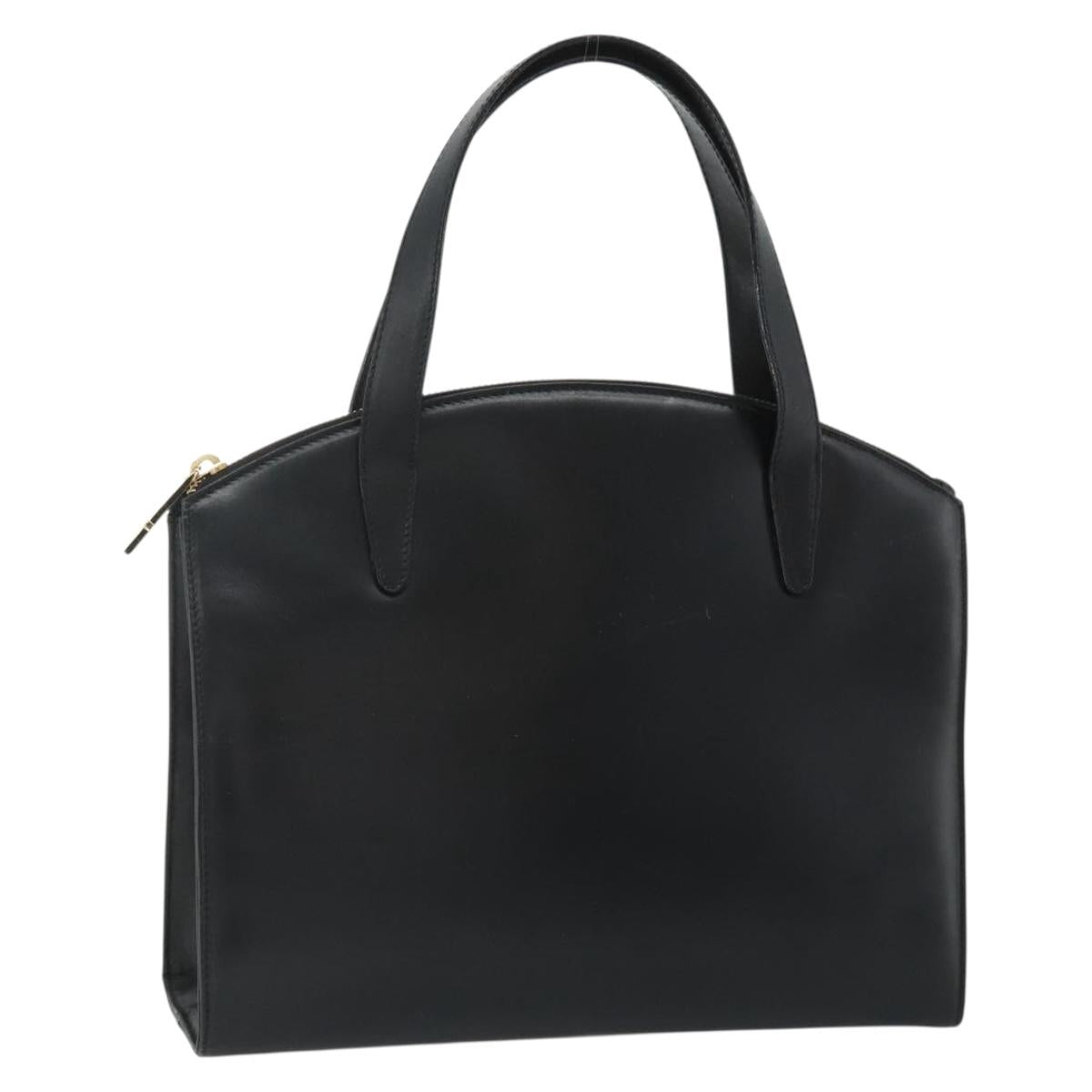 GUCCI Hand Bag Leather Black Gold 000 2058 0569 0 Auth 178820