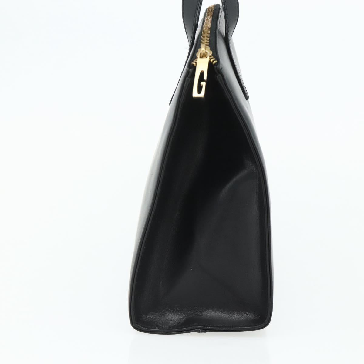 GUCCI Hand Bag Leather Black Gold 000 2058 0569 0 Auth 178820