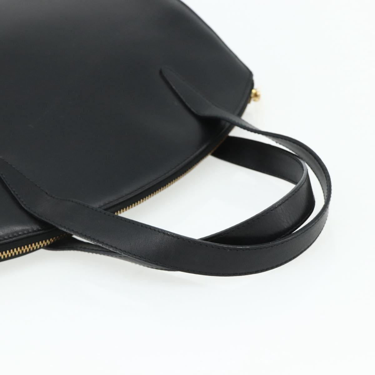GUCCI Hand Bag Leather Black Gold 000 2058 0569 0 Auth 178820