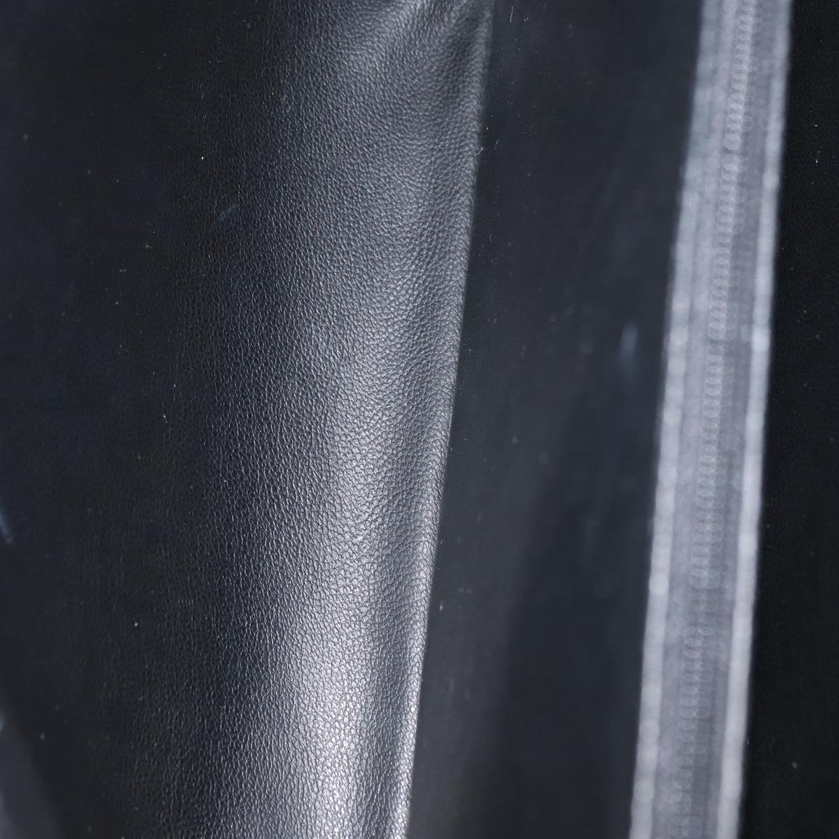 MORABITO Hand Bag Leather Black Gold Auth 178828A