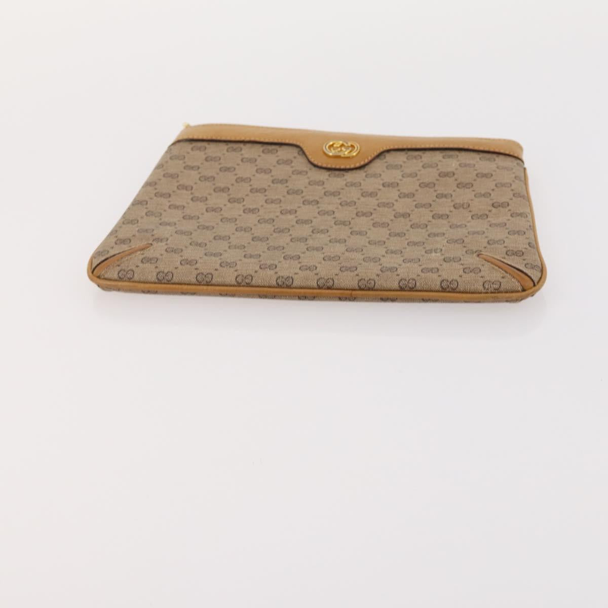 GUCCI GG Supreme Micro GG Supreme Bag PVC 5 Set Beige Navy Auth 178838