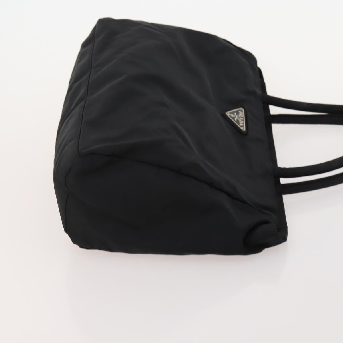 PRADA Hand Bag Nylon 4 Set Black Silver Green Auth 178840