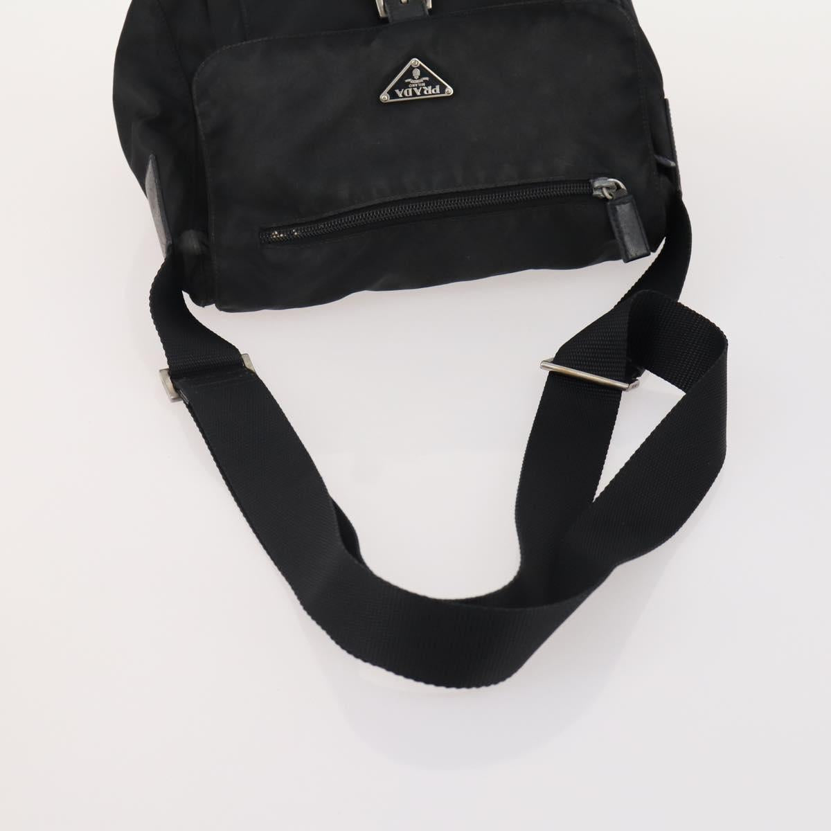 PRADA Shoulder Bag Nylon 4 Set Black Khaki Auth 178841