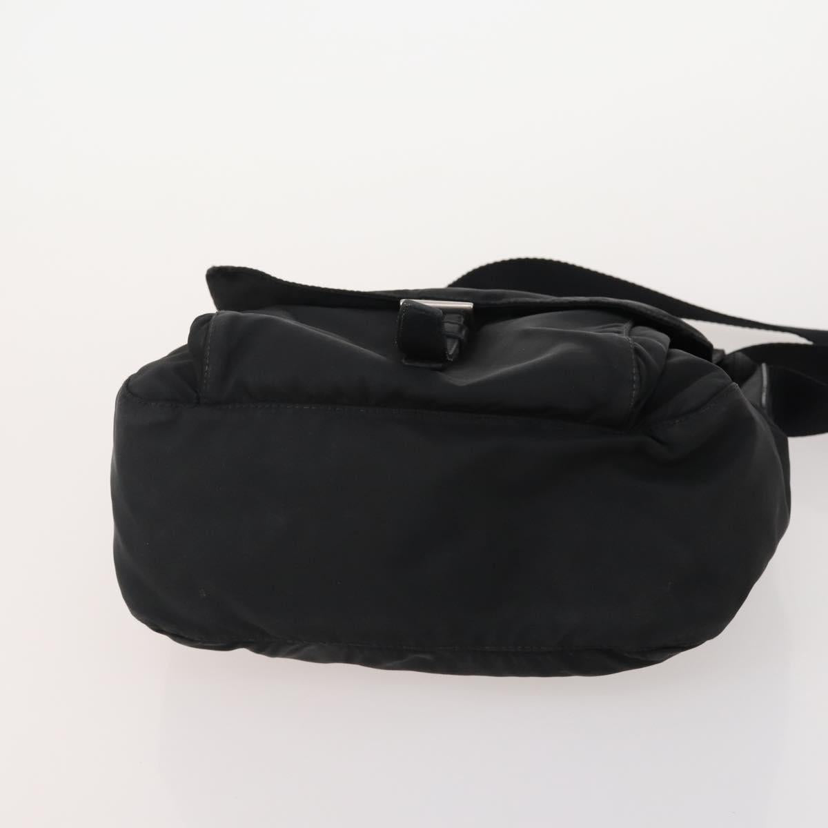 PRADA Shoulder Bag Nylon 4 Set Black Khaki Auth 178841