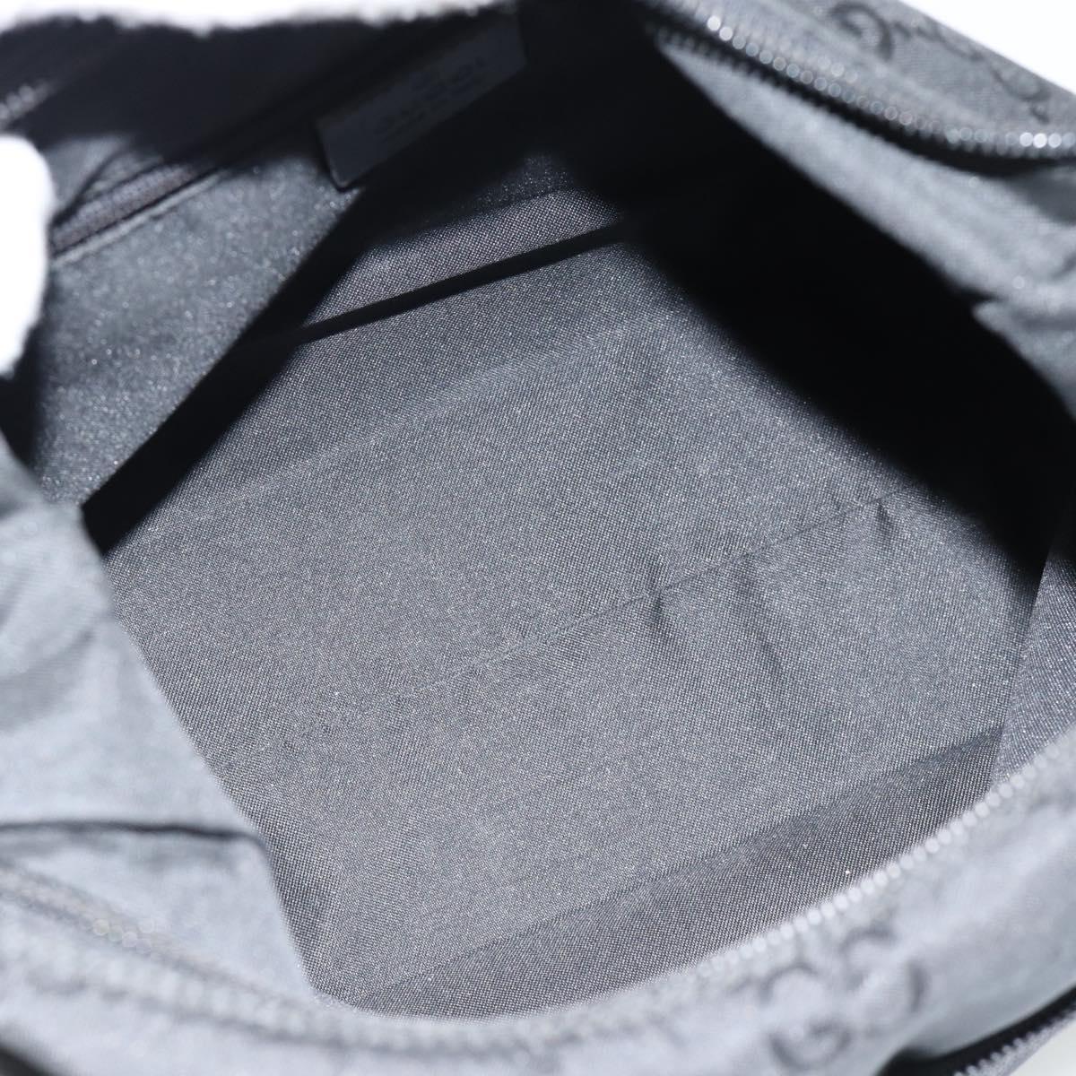 GUCCI GG Canvas Shoulder Bag Nylon Black Silver 01 3386 Auth 178845