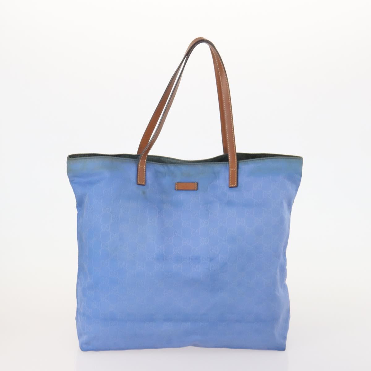 GUCCI GG Canvas GG Supreme Bag PVC Leather Nylon 3 Set Navy Blue Auth 178850