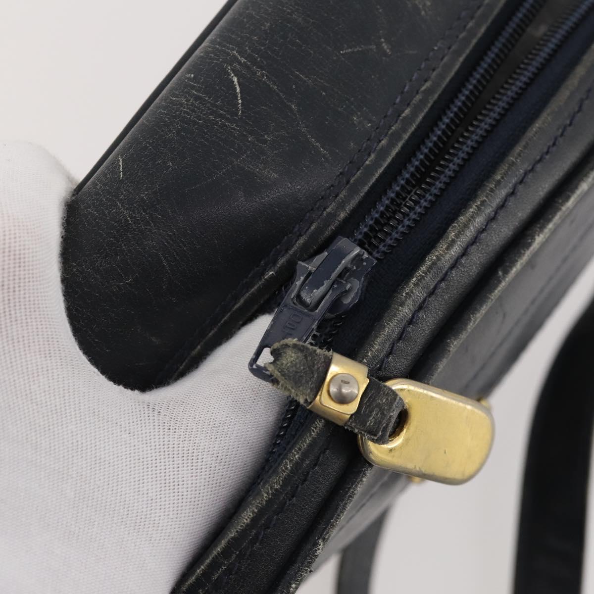GUCCI GG Canvas GG Supreme Bag PVC Leather Nylon 3 Set Navy Blue Auth 178850
