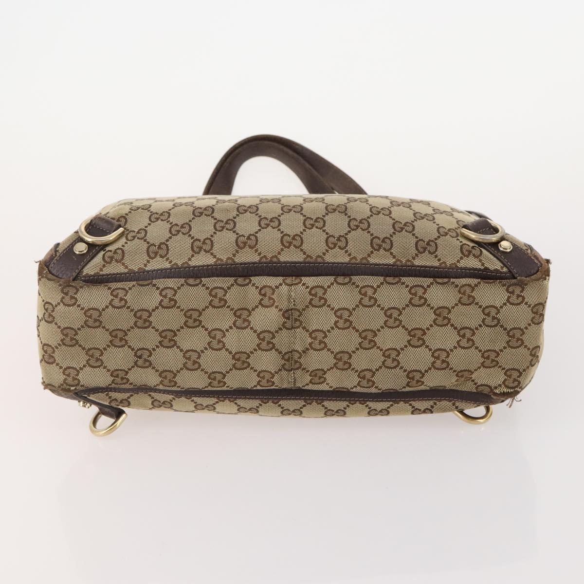 GUCCI GG Canvas Tote Bag 4 Set Navy Beige Auth 178851