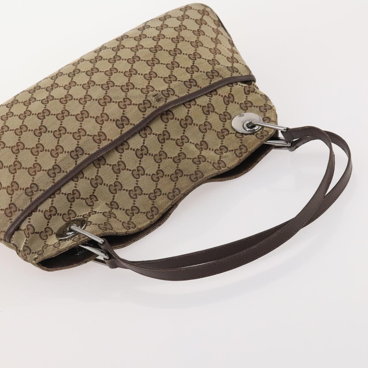GUCCI GG Canvas Tote Bag 4 Set Navy Beige Auth 178851