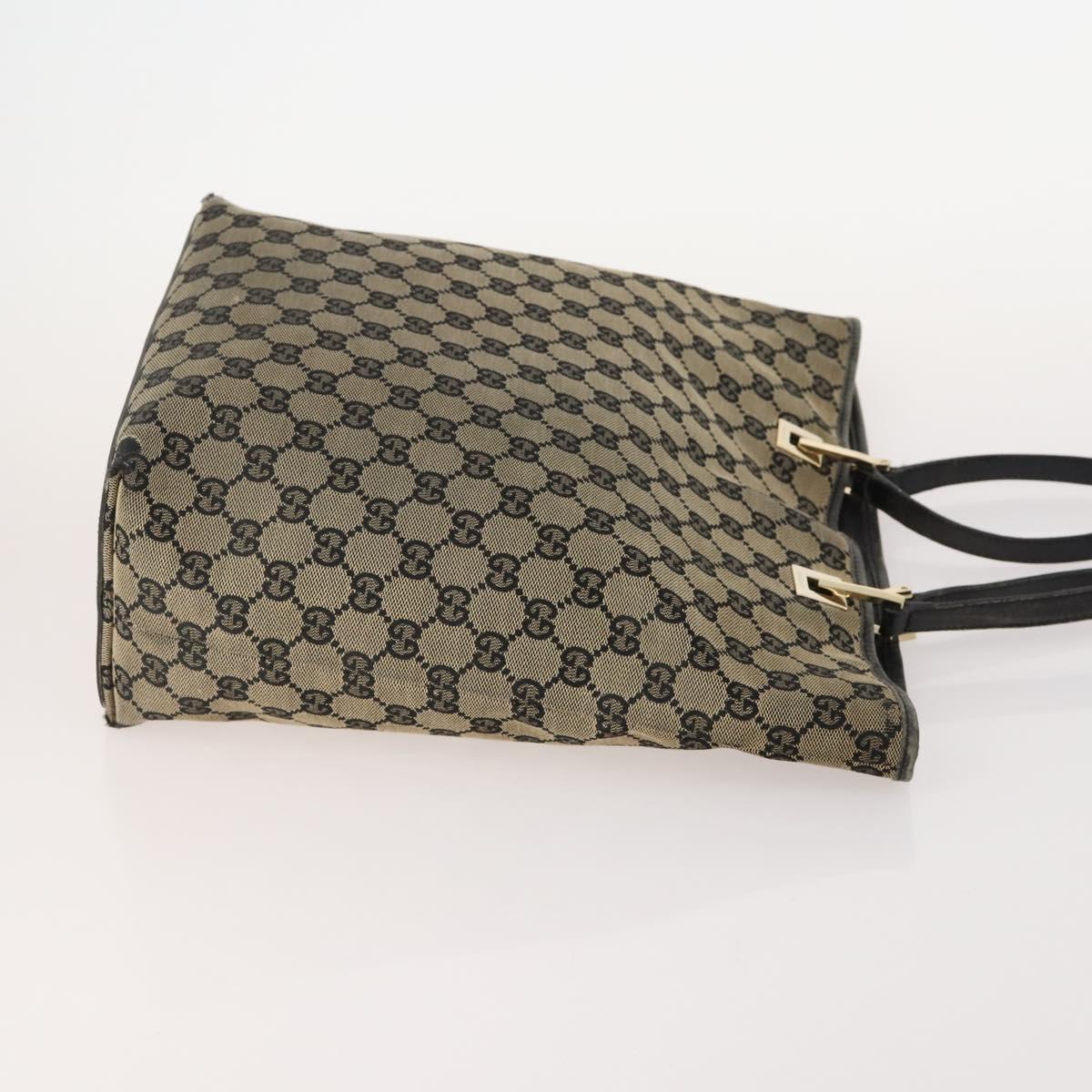 GUCCI GG Canvas Tote Bag 4 Set Navy Beige Auth 178851