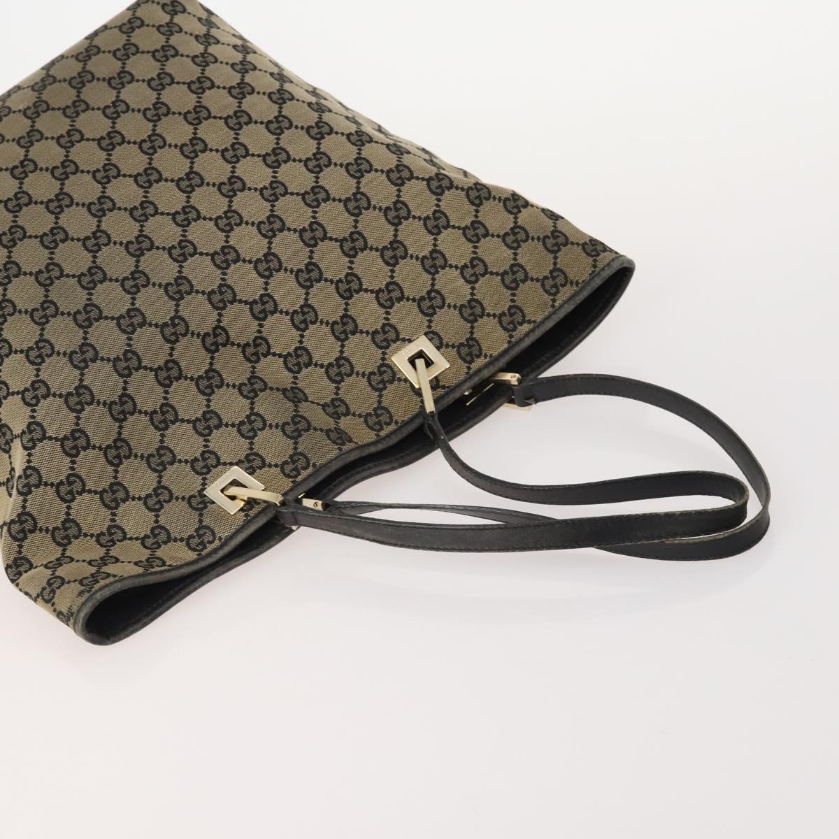 GUCCI GG Canvas Tote Bag 4 Set Navy Beige Auth 178851