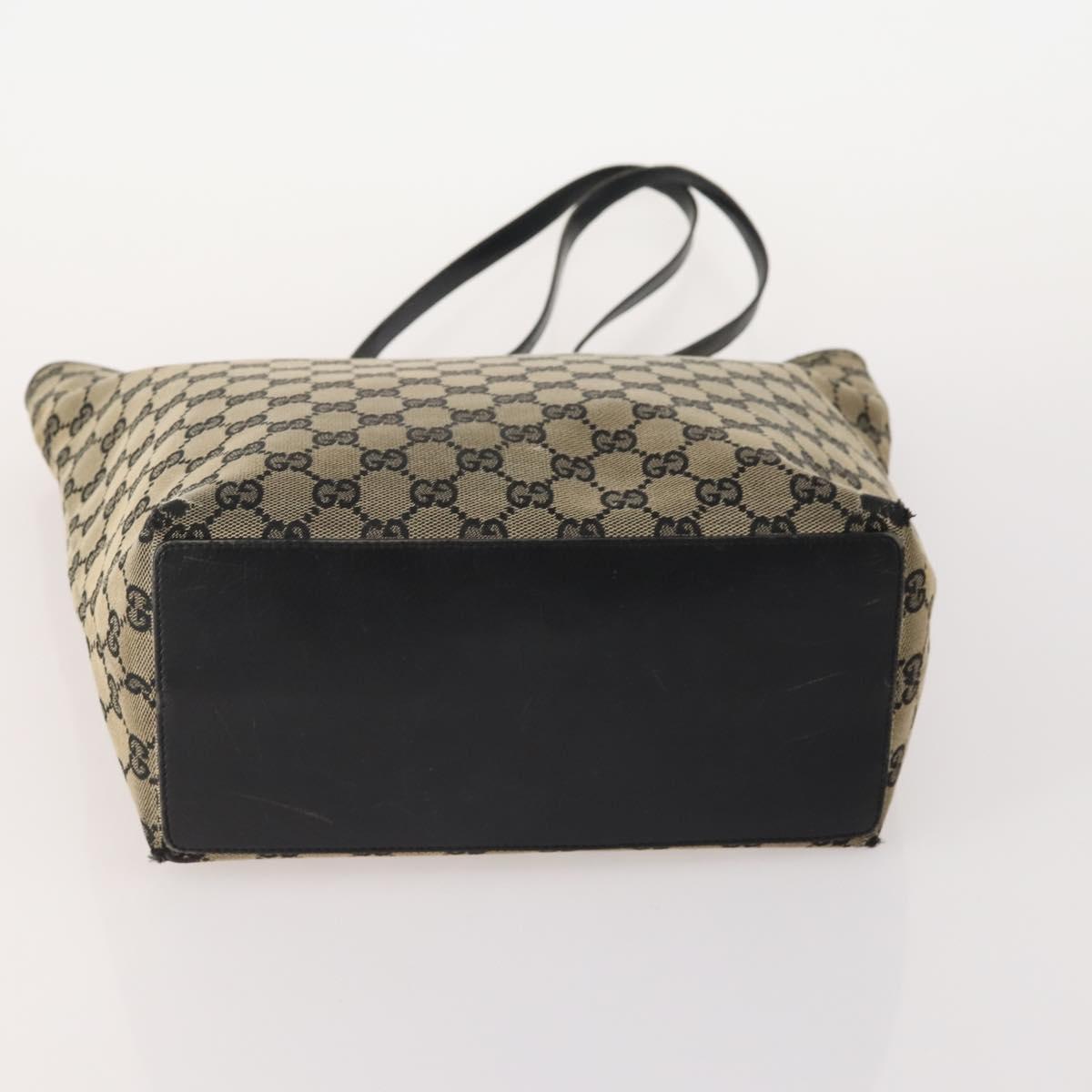 GUCCI GG Canvas Tote Bag 4 Set Navy Beige Auth 178851