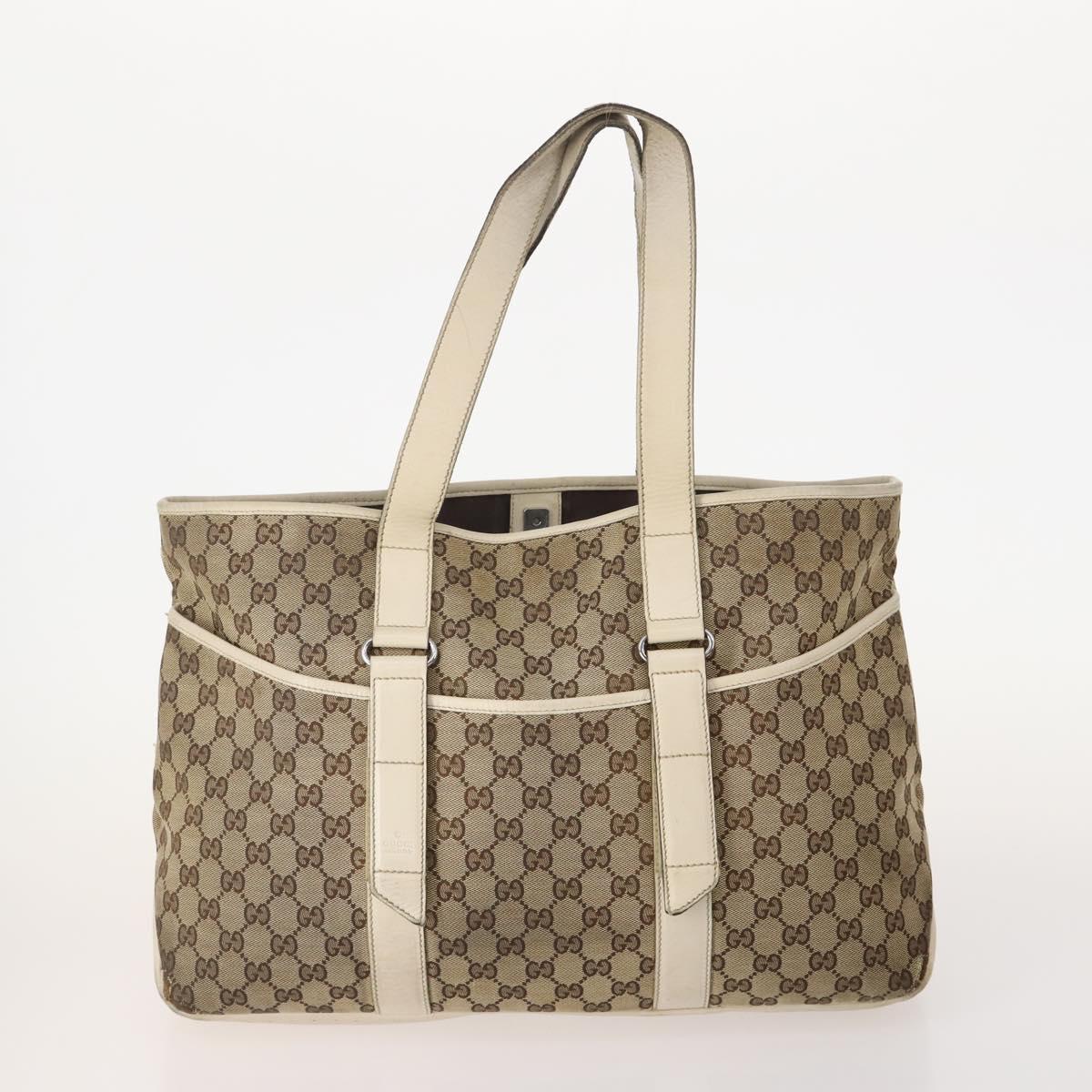 GUCCI GG Canvas Tote Bag 4 Set Beige Auth 178852