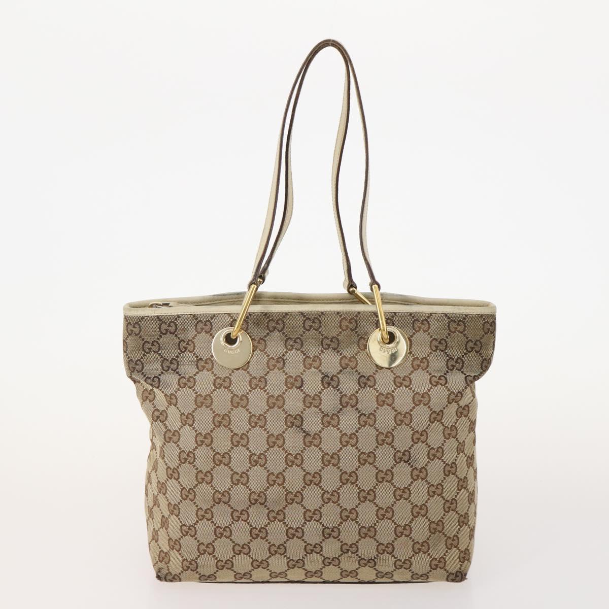 GUCCI GG Canvas Tote Bag 4 Set Beige Auth 178852