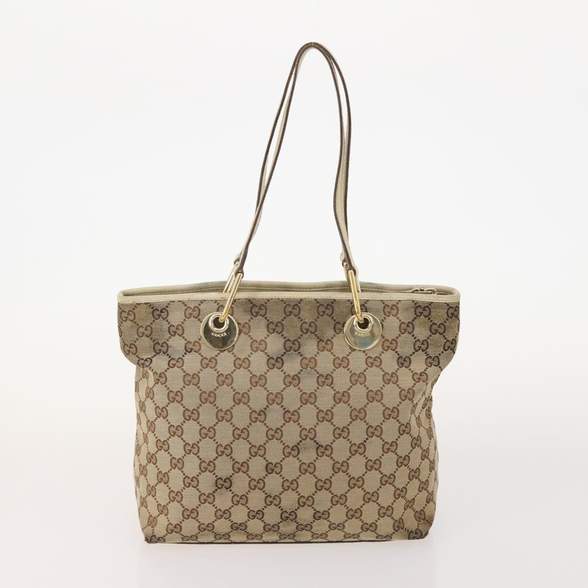 GUCCI GG Canvas Tote Bag 4 Set Beige Auth 178852