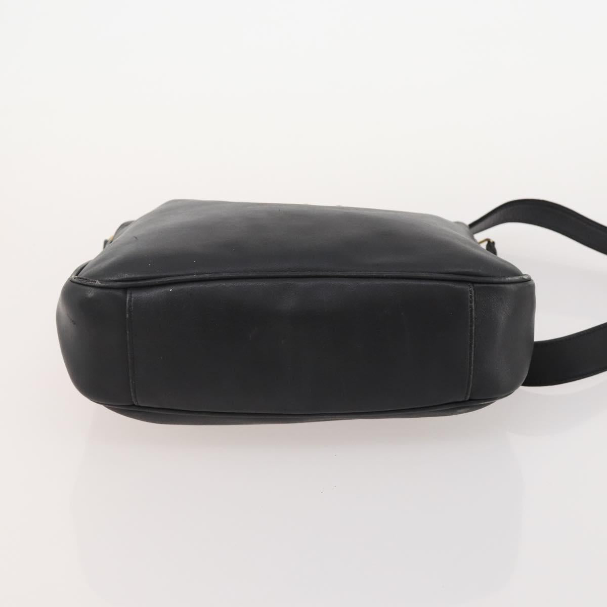 GUCCI Bamboo Shoulder Bag Leather Suede 3 Set 2way Black Dark Brown Auth 178853