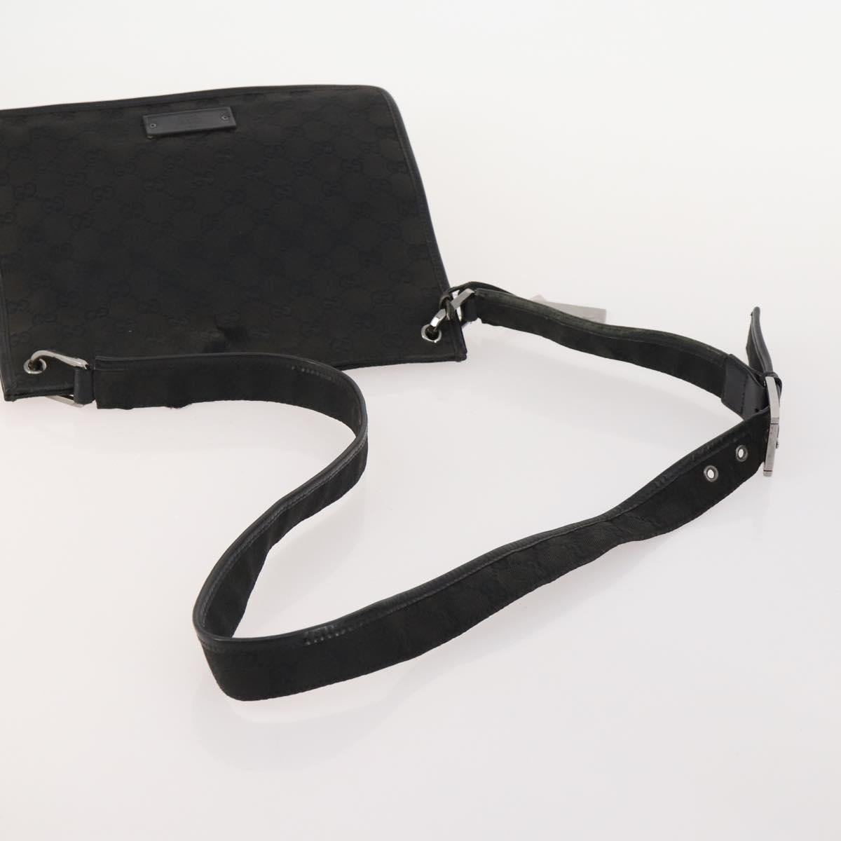 GUCCI GG Canvas Shoulder Bag 4 Set Black Beige Auth 178854