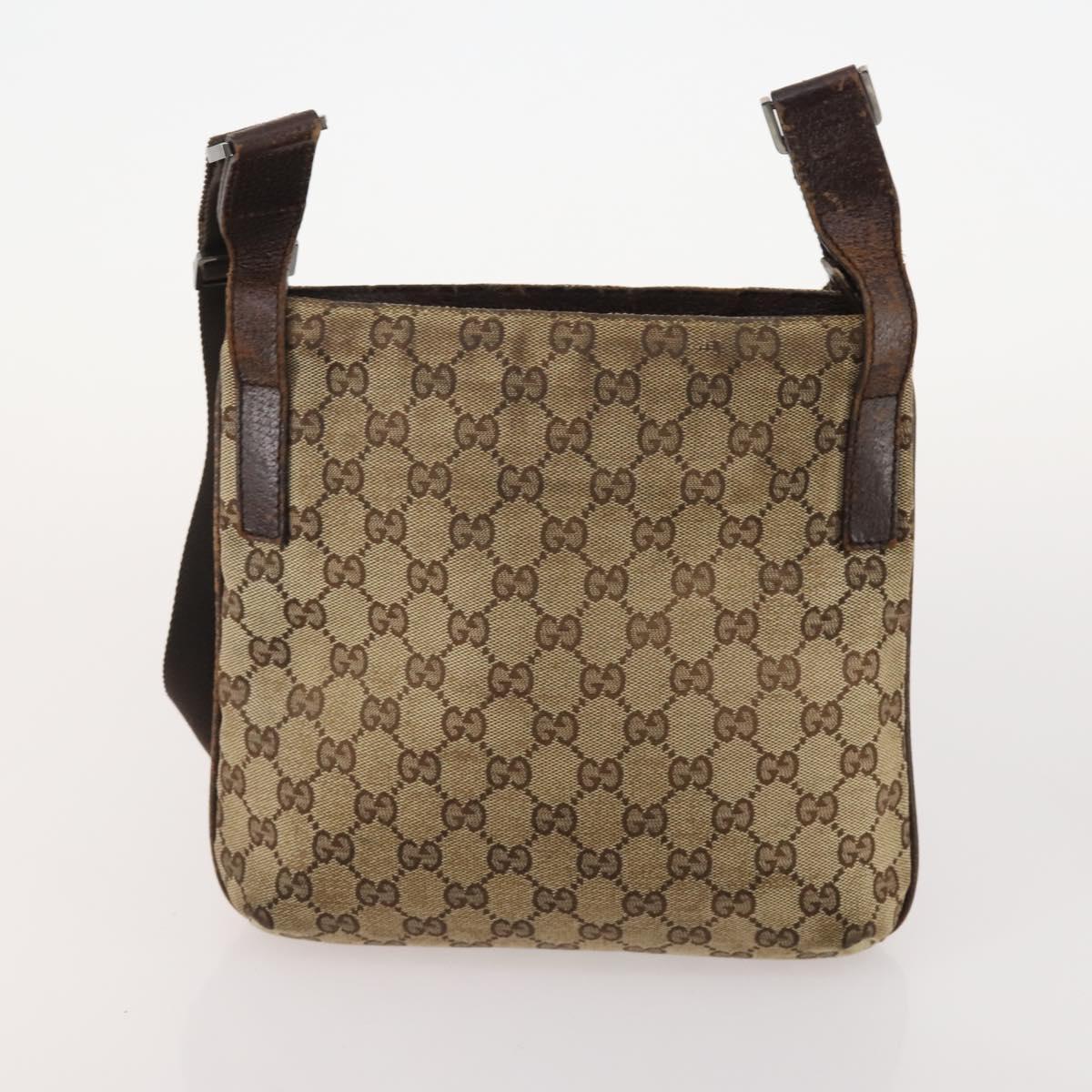 GUCCI GG Canvas Shoulder Bag 4 Set Black Beige Auth 178854