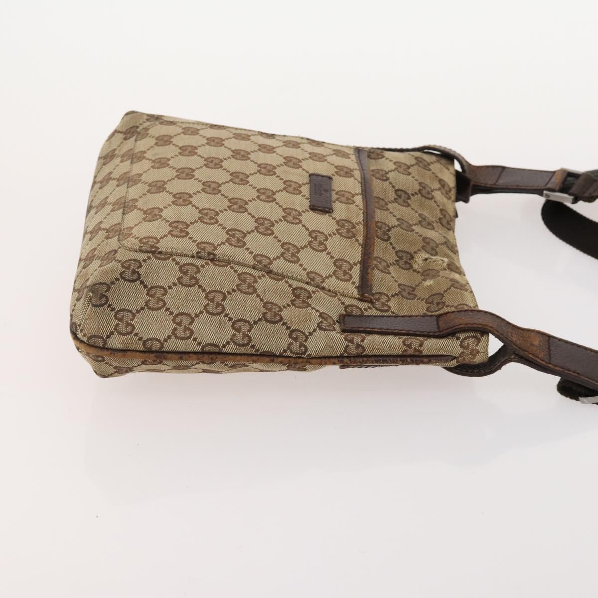 GUCCI GG Canvas Shoulder Bag 4 Set Black Beige Auth 178854