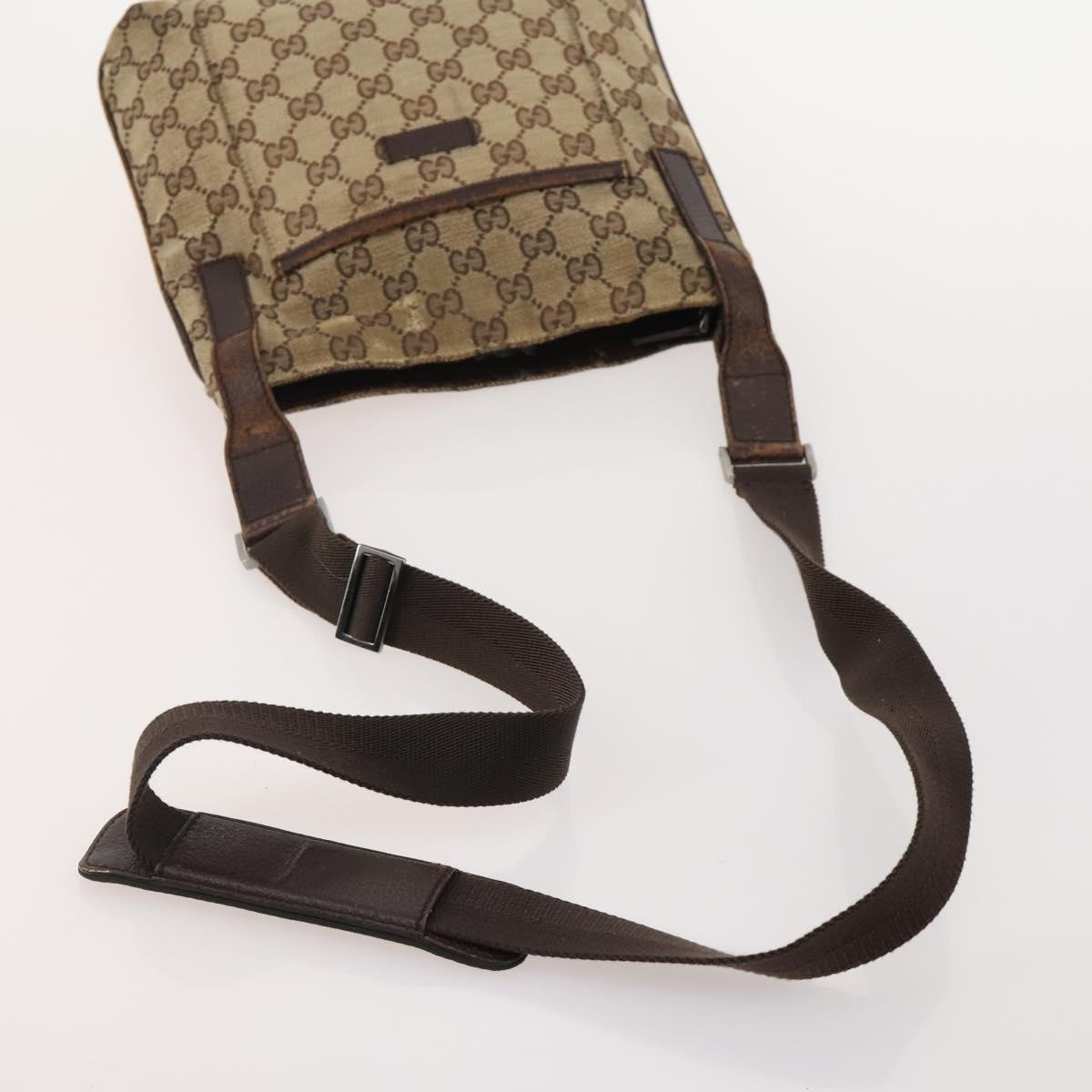 GUCCI GG Canvas Shoulder Bag 4 Set Black Beige Auth 178854