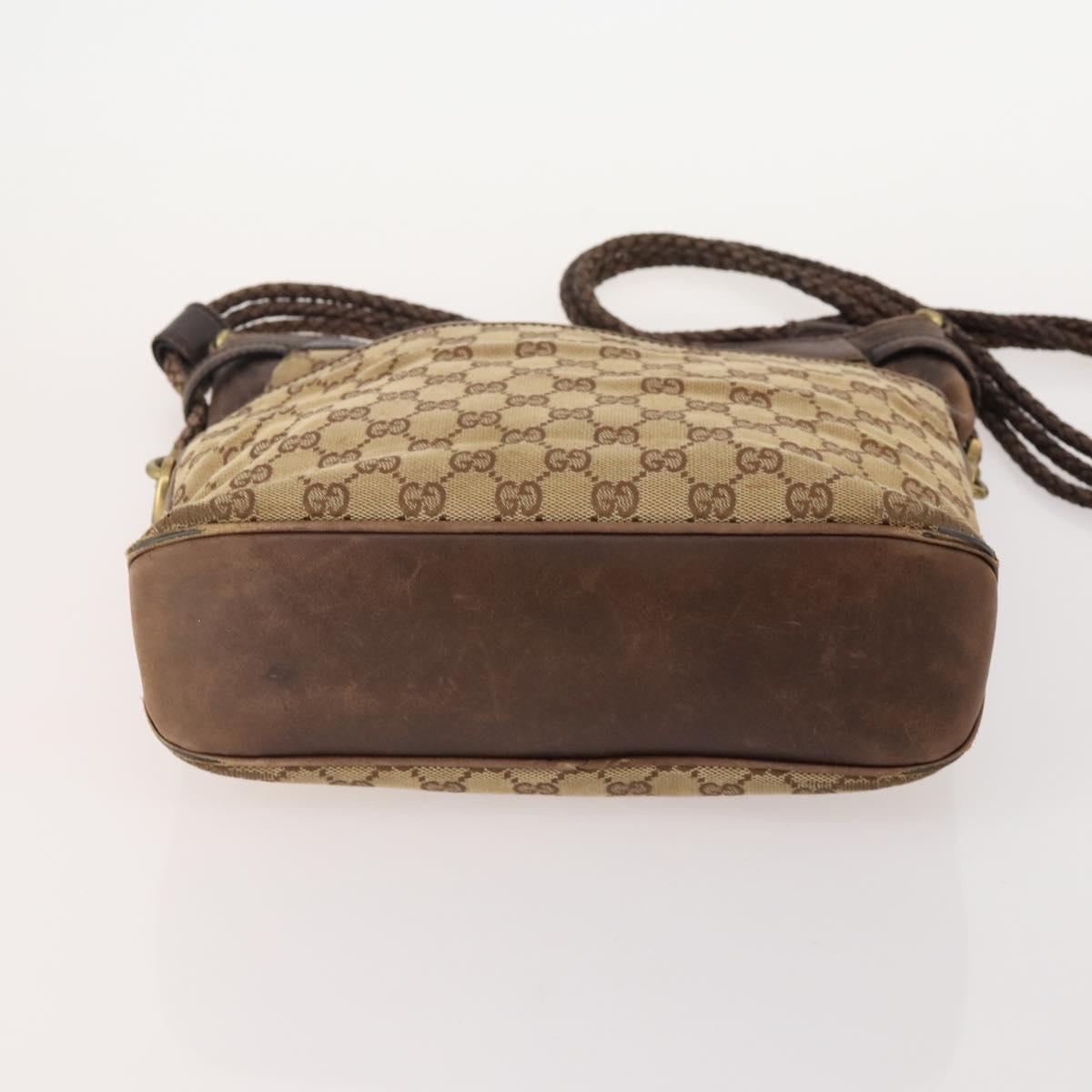 GUCCI GG Canvas Shoulder Bag 4 Set Black Beige Auth 178854