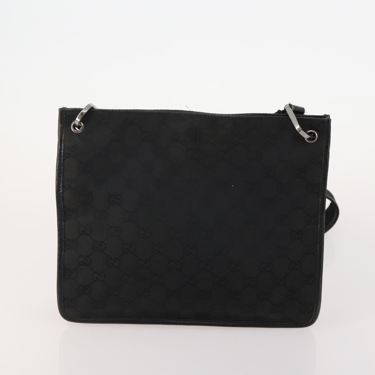 GUCCI GG Canvas Shoulder Bag 4 Set Black Beige Auth 178854