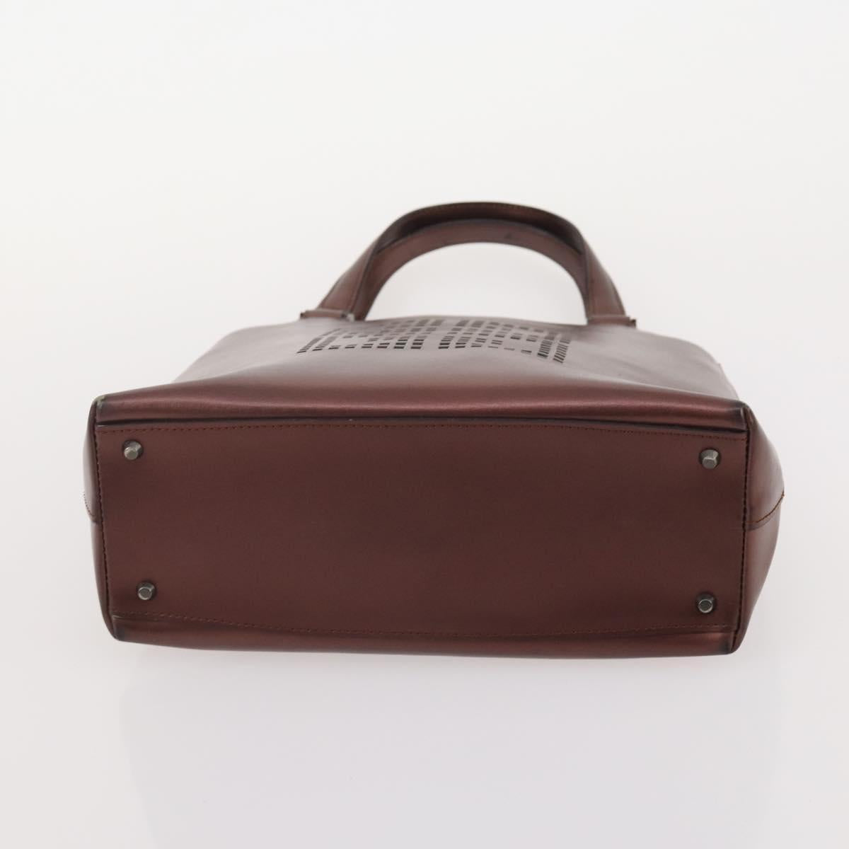 GIVENCHY Chloe Hand Bag Leather 3 Set Black Brown Auth 178857