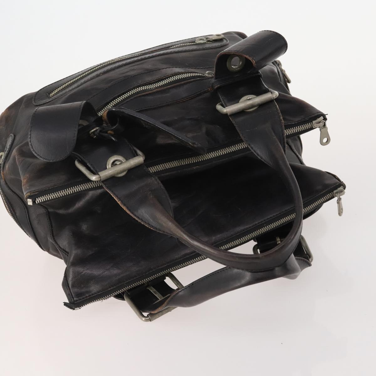 GIVENCHY Chloe Hand Bag Leather 3 Set Black Brown Auth 178857